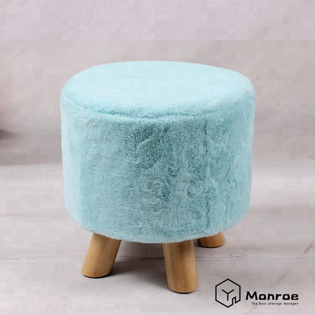 Neue stilvolle Wohnkultur Fuß Hocker Runde anpassbare Muster Flanell