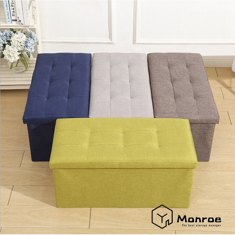 Fabric Storage Ottoman Bench - Zusammenklappbare Bank mit Bezug