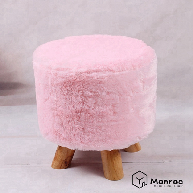 Neue stilvolle Wohnkultur Fuß Hocker Runde anpassbare Muster Flanell