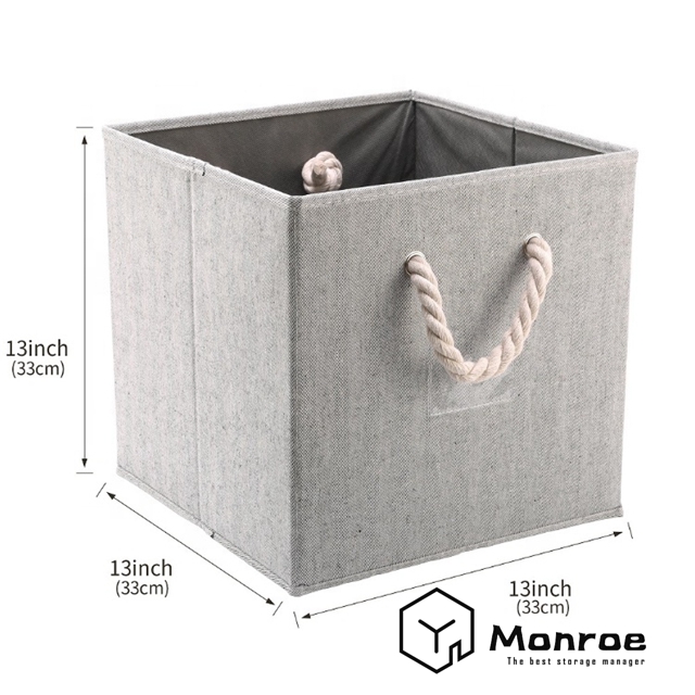 Hochwertige Würfel Leinen Aufbewahrungsbox faltbare Aufbewahrungsbox