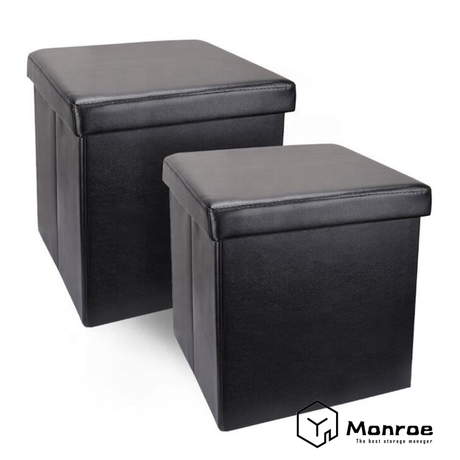 Fresh Home Elements Ottoman, getufteter 15-Zoll-Aufbewahrungswürfel aus