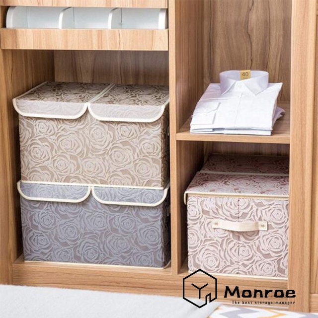 Hochwertige große Rose Non Woven Print faltbare Unterwäsche