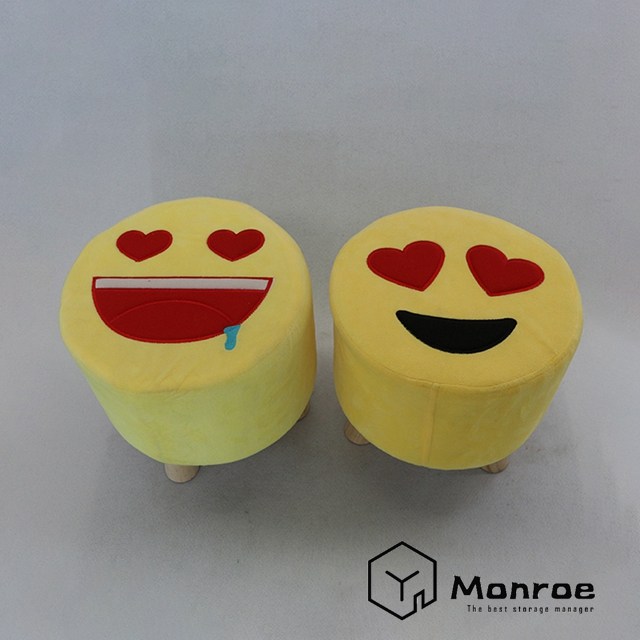 Neue Muster rosa Blumen drucken Holz stapelbar Schuh Hocker Ottomane