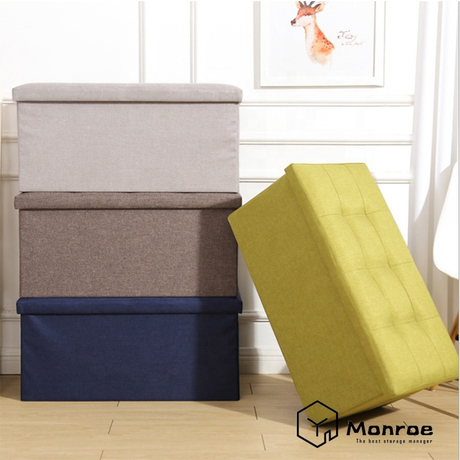 Fabric Storage Ottoman Bench - Zusammenklappbare Bank mit Bezug